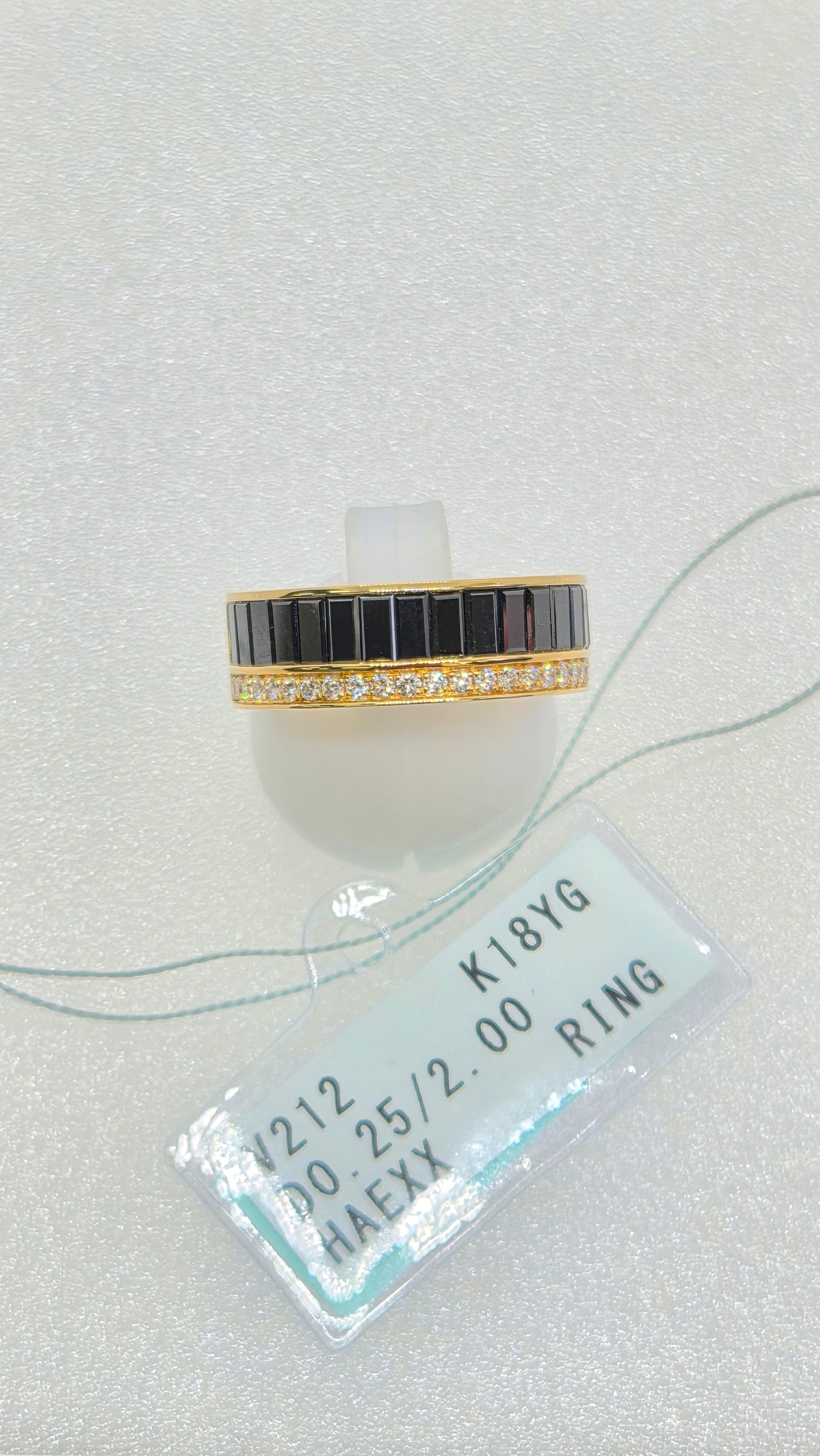 Baguette Cut Black Diamonds Band