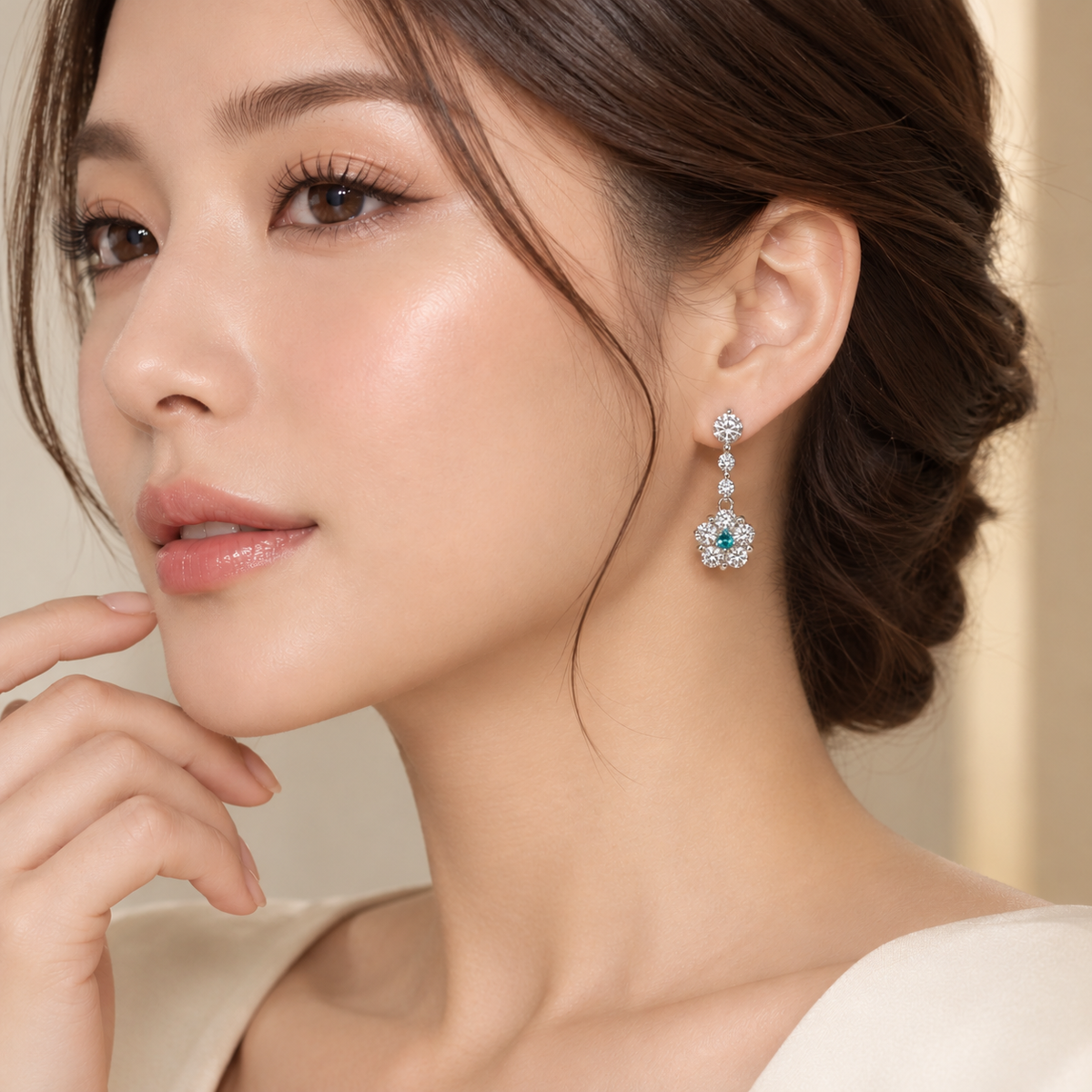 Paraiba Tourmaline and Diamond Earrings