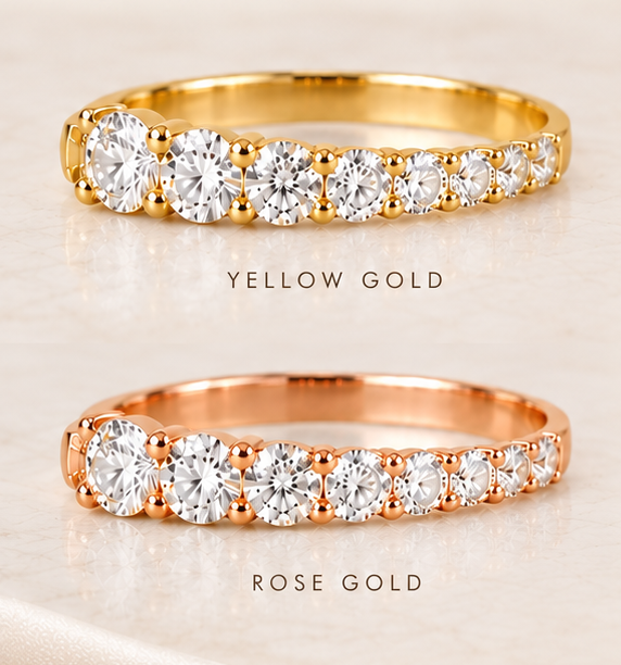 Natural Graduated Diamond Pinky Ring
