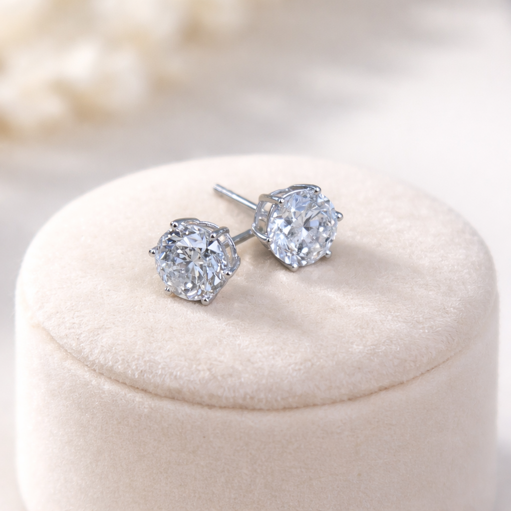 Classic Diamond Stud Earrings (1.00 ct Total)