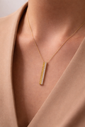 Diamond Bar Pendant Necklace