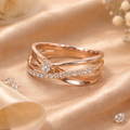 Layered Diamond Wrap Ring