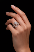 Criss Cross Diamond Band Ring