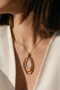 Interlinked Oval Diamond Pendant