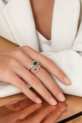 Dual Aura Sapphire & Tsavorite Ring
