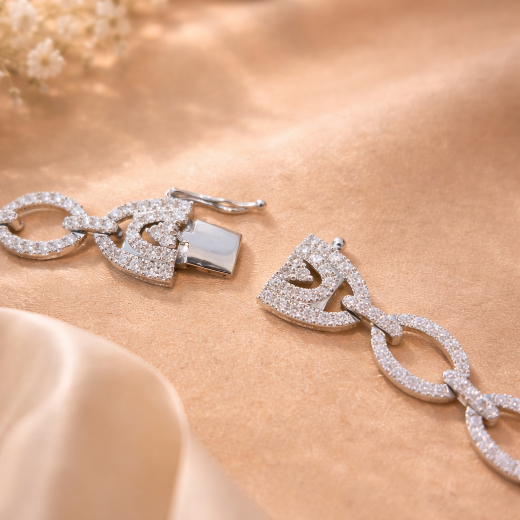 Diamond Link Statement Necklace