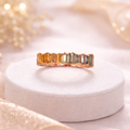 Multi Colored Sapphire Gradient Ring