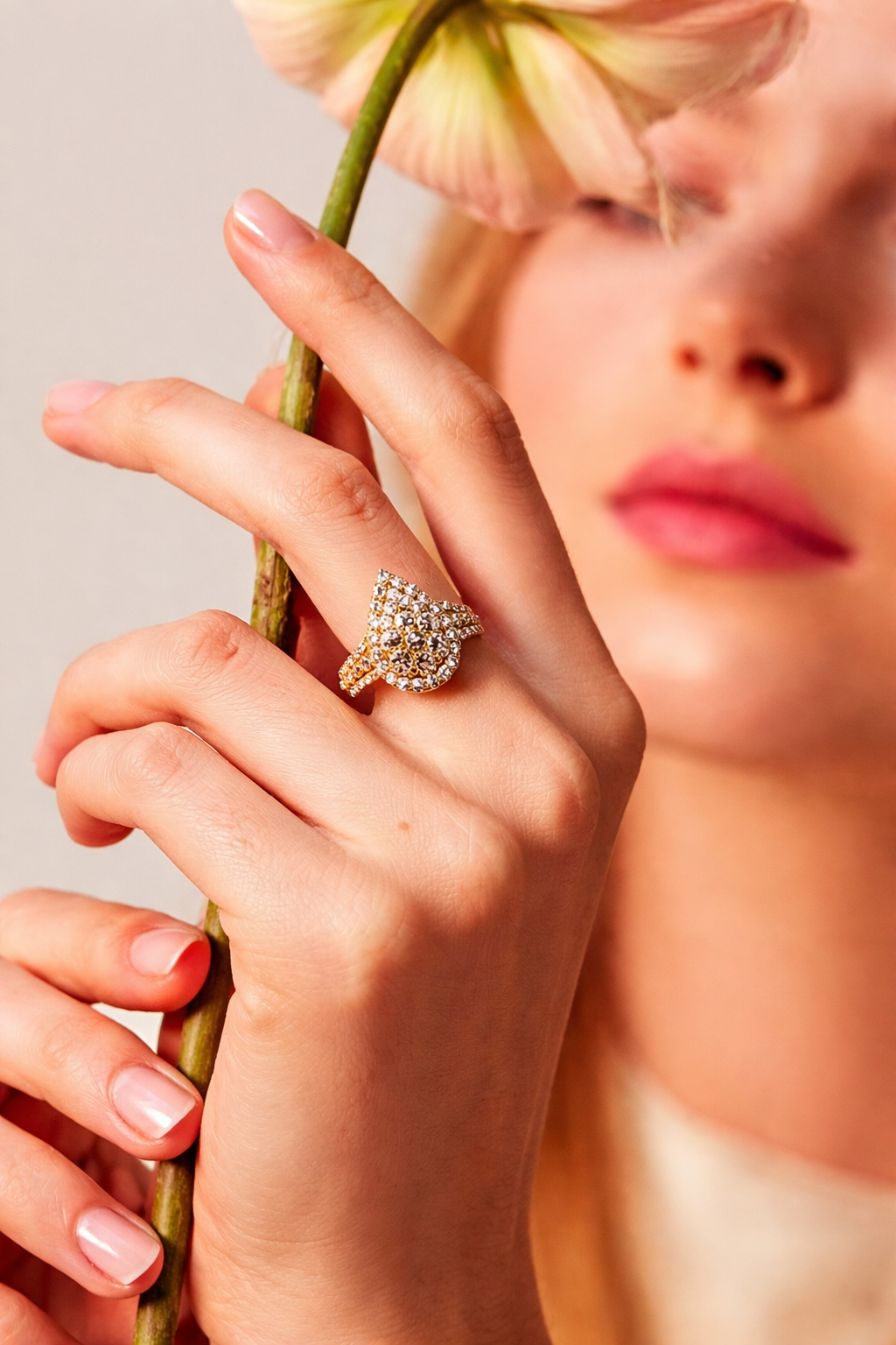 Diamond Cluster Ring