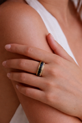Baguette Cut Black Diamonds Band