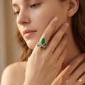 Jade & Diamond Statement Ring